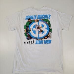 Gorilla Biscuits Rare Shirt Mens Sz Medium White NYHC Hardcore Punk SxE